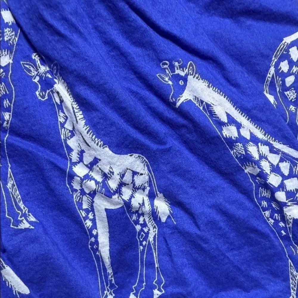 GAP Toddler Blue Dress with Giraffe Animal Print - Picture 4 of 6